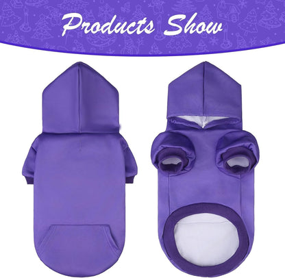 KOOLTAIL Basic Dog Hoodie - Soft & Warm Dog Hoodie Sweater with Leash Hole and Pocket, Dog Winter Coat, Cold Weather Clothes Sweatshirt for Small Medium Large Dogs Puppy Cat Boys Girls Purple S