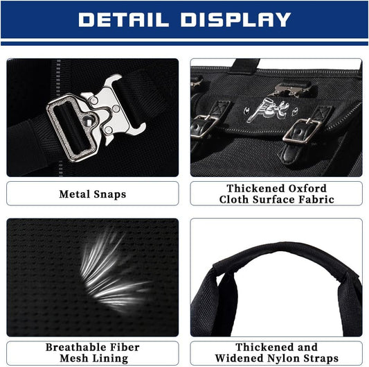 Dog Backpack Carrier - Spine-Friendly for Small to Midium Dogs (8-18 lbs), Horizontal Design Dog Carrier with Adjustable Back Straps,Legs-Out Comfort for Travel/Hiking/Cycling (Black, Size M)