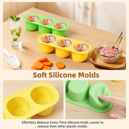 Corn Shape Dog Chew Toy for Small to Medium Dogs – Puppy Teething Toys with Squeaker; Tree Stump Chew Toy for Medium to Large Dogs – Design with Frozen Treat Molds & Peanut Butter Grooves