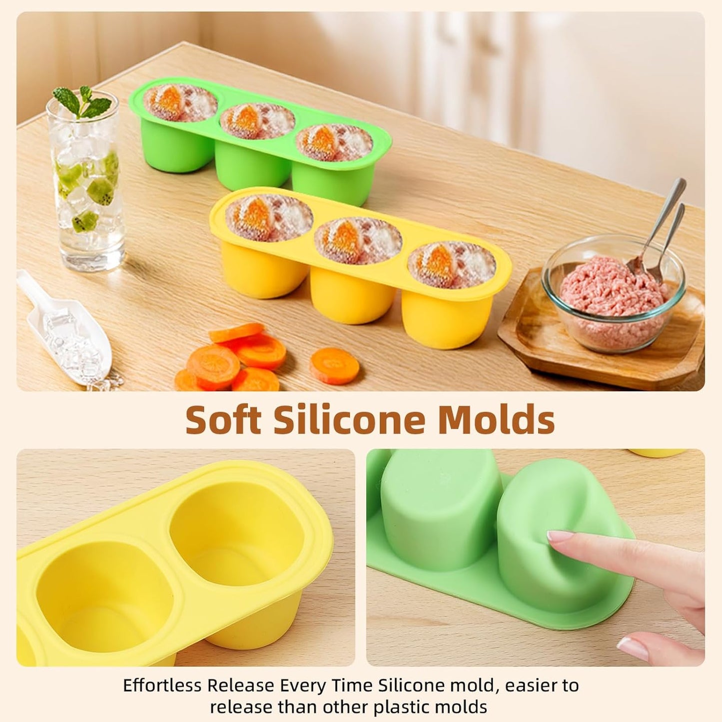 2 Pack Dog Toys for Aggressive Chewers, Interactive Indestructible Dog Toys to Keep Them Busy, Durable Dog Frozen Treat Toy for Large & Medium Dogs, Reduces Anxiety & Extends Playtime, Red Brown