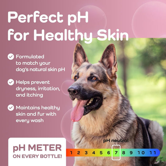 Deshedding Active Clean Dog Shampoo - Deodorizing Dogs Shampoo with Aloe, Argan Oil, Chamomile - Great for German Shepherds & Double Coats - Gentle, Hypoallergenic Dog Shampoo - 475mL