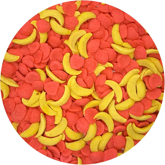 Crunchez Apple and Banana - Crunchy Fruit Flavored Treat Bites - Sugar Gliders, Squirrels, Marmosets, Prairie Dogs, Hamsters, Chinchillas, Exotic Birds, Rabbits, Guinea Pigs, Degus, Small Pets