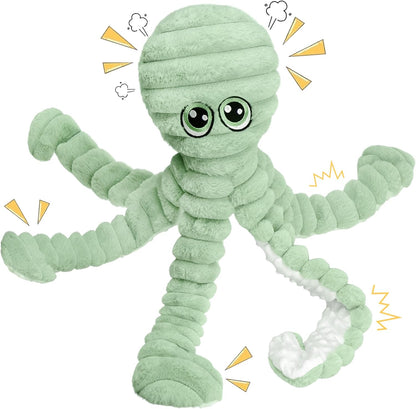 Prime Pets Dog Toys for Large Dogs, 27” Extra Large Plush Octopus Dog Toy, Crinkle Squeaky Dog Toy for Small Medium Large Breeds, Interactive Stuffed Chew Toys to Keep Them Busy, Green