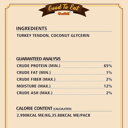 Gootoe Turkey Tendons for Dogs – All-Natural, Hypoallergenic Dog Treats, Rawhide Alternative, Long Lasting Puppy Chews, Healthy Dog Treats for Small Breeds, Pretzel (S), 6 Count Pack