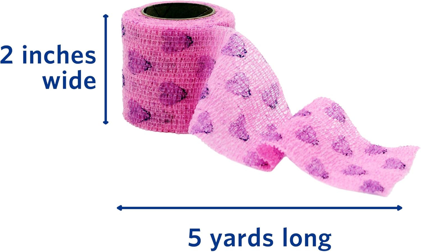 PetFlex Pet Pack – Flexible Self-Adhering Elastic Bandage for Wound Care – First Aid Wrap for Small Animals Like Dogs, Cats, and Other Pets - 2 inch, 6 Rolls