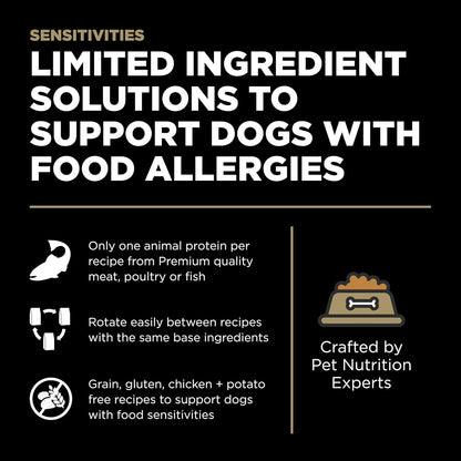 Go! Solutions Sensitivities Limited Ingredients, Grain-Free Dry Dog Food, Duck Recipe for Sensitive Stomach, 3.5 lb Bag