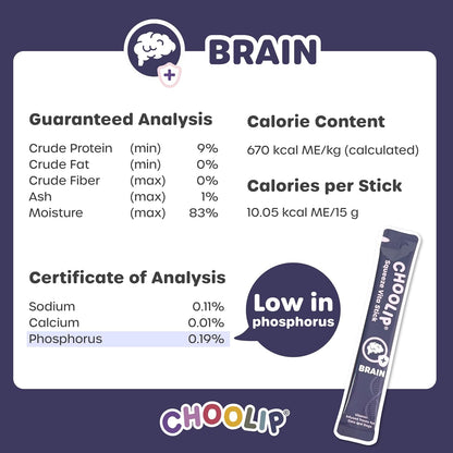 Squeeze Vita Stick Lickable Treats for Dogs & Cats. 7 Brain Support Sticks with Essential multivitamins. Soft and Tasty Paste for All Life Stages, Supporting Brain Health