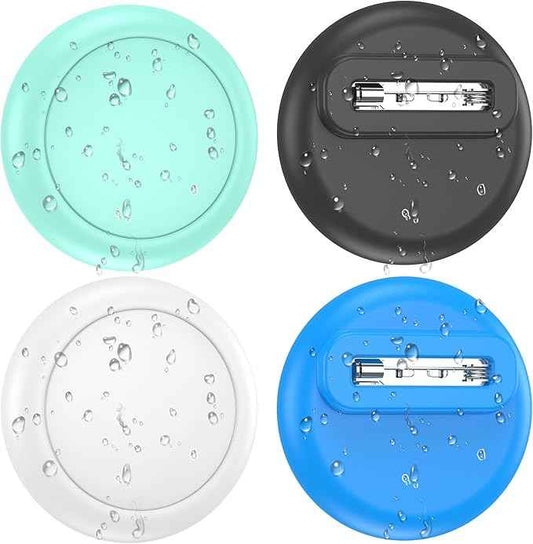 for AirTag Holder for Kids, Compatible with Apple AirTag 1 & 2nd Gen, 4-Pack Waterproof Hidden Air Tagholder with Safety Pin Discreet Toddler Airtag Clip for Clothing, Backpack & Dog Collar