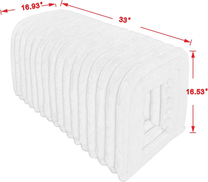 Storage Bench Pet Supplies Corduroy Bench Cat's nest to Hide for The Living Room, Entryway and Bedroom (Black)