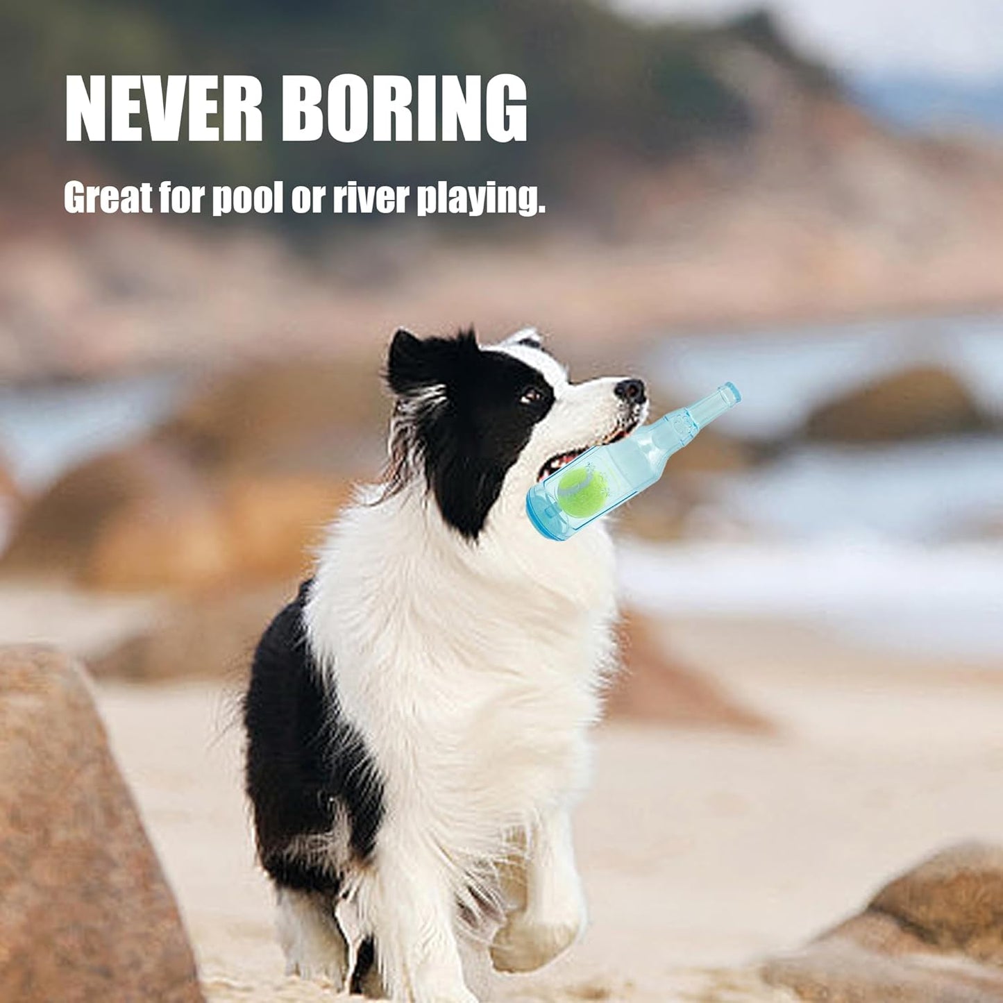 Dog Squeaky Floating Toy for Small Medium Large Dogs Training Fetch Indestructible Dog Chew Toys Indoor Pool Beach Outdoor Pet Supplies Yellow M