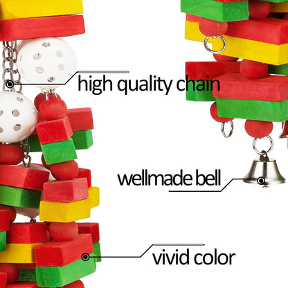 MEWTOGO Large Bird Parrot Toys for Cockatoos African Grey Macaws and Amazon Parrots Bird Gift