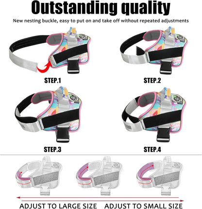 Bolux Dog Harness, No-Pull Reflective Dog Vest, Breathable Adjustable Pet Harness with Handle for Outdoor Walking - No More Pulling, Tugging or Choking (XX-Large (Pack of 1), OilPainting)