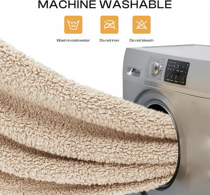 Luciphia 1 Pack 3 Calming Dog Blanket Fluffy Premium Fleece Pet Blankets Soft Sherpa Throw for Dogs Puppy Cat Grey/Beige/HazeBlue Large (41" x31")