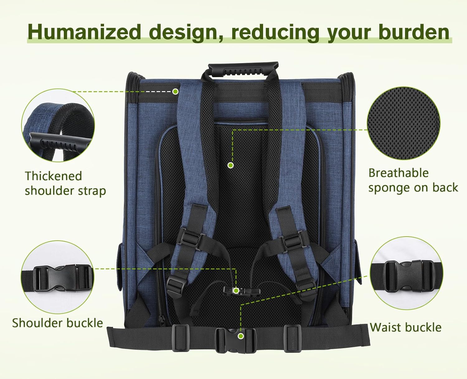 Pecute Pet Carrier Backpack, Dog Carrier Backpack, Expandable with Breathable Mesh for Small Dogs Cats Puppies, Pet Backpack Bag for Hiking Travel Camping Outdoor Hold Pets Up to 17 Lbs - Pawvie
