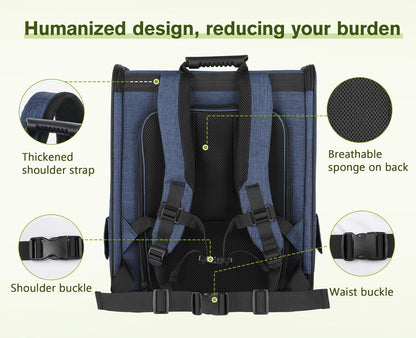 Pecute Pet Carrier Backpack, Dog Carrier Backpack, Expandable with Breathable Mesh for Small Dogs Cats Puppies, Pet Backpack Bag for Hiking Travel Camping Outdoor Hold Pets Up to 17 Lbs - Pawvie