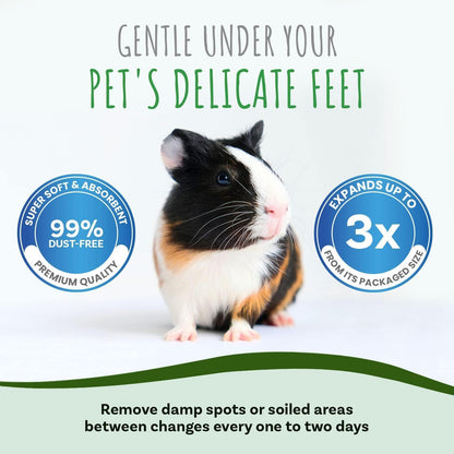 Small Pet Select White Paper Bedding 56L, Litter for Rabbit, Guinea Pig, Hamster, Bunny and Other Small Animals, Made in USA, 56L