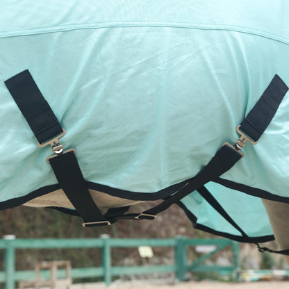 Horse Fly Sheet, Standard Neck Comfy Mesh Fly Sheet for Horses, Equine Summer Sheets UV-Protective Green 81