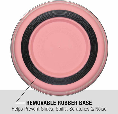 Loving Pets Bella Dog Bowls- Stainless Steel Dog & Cat Bowls - Spill Proof Dog Food Bowl, Cat Bowl, Puppy Essentials & Pet Supplies Great for Home & Travel (Large 35-65 lbs, Coastal Pink)