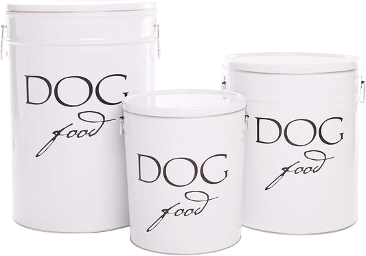 Harry Barker Pet Food Storage Collection, Classic White Food Storage - Small