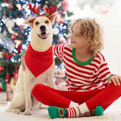 48 Pcs Christmas Color Dog Bandanas Bulk Sublimation Blank Bandanas for Dogs Heat Transfer Triangle Bibs DIY Scarf for Small Medium Large Puppy Pets Costume Photo Props Accessories Pet Shops