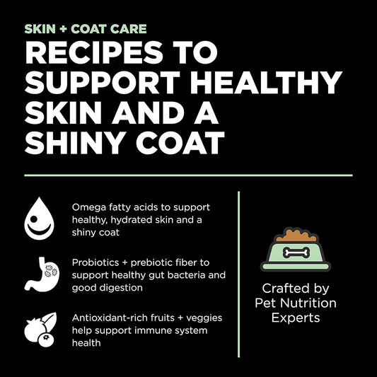 Go! Solutions Skin + Coat Care, Dry Dog Food, Turkey Recipe with Grains, 22 lb Bag