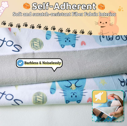 Cat Wrap for Grooming-Premium Cat Grooming Wrap Cat Restraint for Nail Clipping, Self-Adherent Soft Cat Blanket to Wrap Cat Anti-Scratch Anti-Escape Grooming Bag (White, L(Within 9lbs))