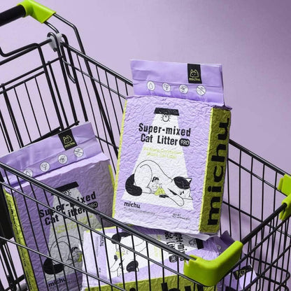 Mixed Tofu Cat Litter, Heavy Duty Flushable Kitty Litter, 5.5Lb/88Oz Original 4 Pack