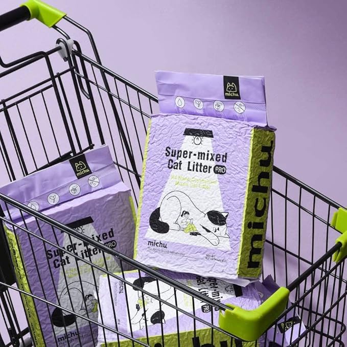 Michu Mixed Tofu Cat Litter, Heavy Duty Flushable Kitty Litter, 5.5Lb/88Oz (2 Pack, Original)