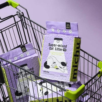 Michu Mixed Tofu Cat Litter, Heavy Duty Flushable Kitty Litter, 5.5Lb/88Oz (2 Pack, Original)