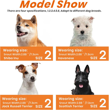 Dog Muzzle – Lightweight Breathable Basket Muzzle, Anti-Biting & Chewing, Adjustable Fit for Small, Medium & Large Dogs(Size 2)