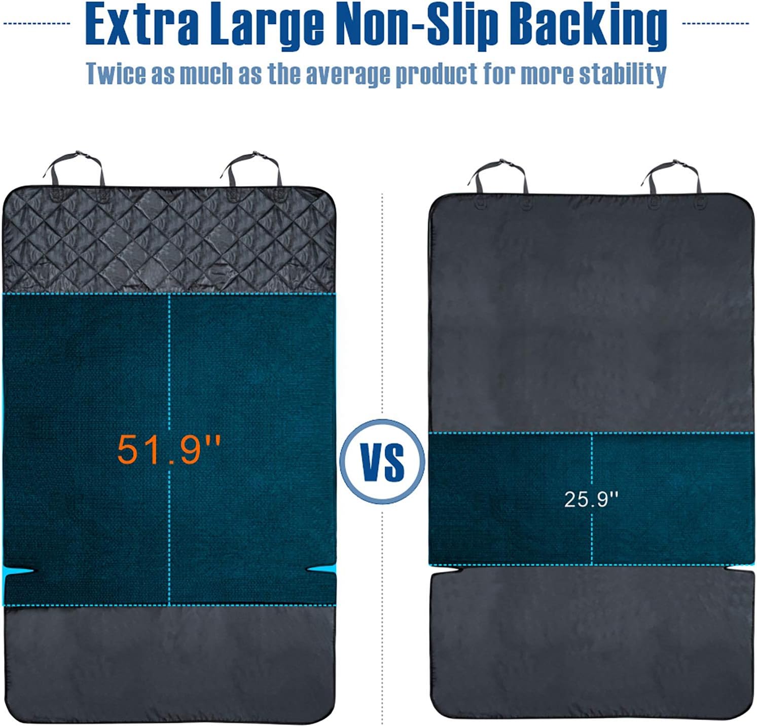F-color SUV Cargo Liner for Dogs, Waterproof Pet Cargo Cover Dog Seat Cover Mat for SUVs Sedans Vans with 2 Large Pockets, Non-Slip, Large Size Universal Fit, Black - Pawvie