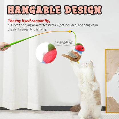 Cat Toys, Flapping Wings Cute Pheasant, No Flying, Chirping Bird Interactive Catnip Toy for Kitten or Small Dogs, Touch Activated, Rechargable