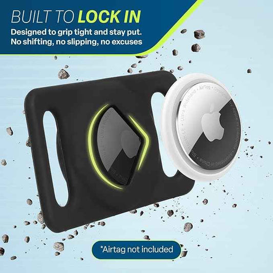 GoTags Designed for Airtag Engraved Dog Collar Holder, Personalized Case for Pet Collar, Up to 4 Lines of Custom Text, Slide On Tag for GPS Dog Tracker, Compatible with Apple iPhone (Small Pack of 1)