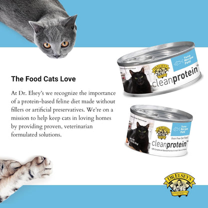Dr. Elsey's cleanprotein Tuna Recipe Wet Cat Food (Case of 24), 2.75 oz Canned Food