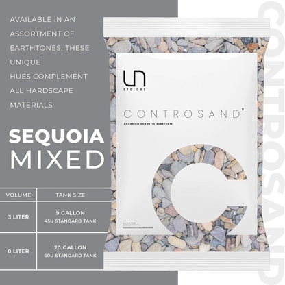 Ultum Nature Systems Controsand Sequoia Gravel (3L) - Small Pebbles for Fish Tank - Planted Aquarium Rocks - Fish Tank Substrate - Aquarium Pebbles - Versatile Fish Tank Stones