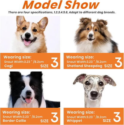 Dog Muzzle – Lightweight Breathable Basket Muzzle, Anti-Biting & Chewing, Adjustable Fit for Small, Medium & Large Dogs(Size 3)