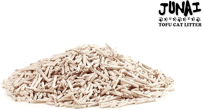 JUNAI Tofu Cat Litter 16 Packs(2.3kg x 16), Coffee Clumping Cat Litter Pellet Natural Vegan Kitty Litter, Lightweight and Dust Free cat Litter for Multiple Cats, Flushable and Biodegradable