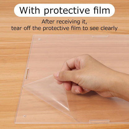 Acrylic Tarantula Enclosure, Reptile Terrarium Breeding Tank w/Temperature Hygrometer,Habitat Reptiles Feeding Box Isopod Terrarium Cage for Insect Lizard Home Office (Reptile-Tank-S(No Tray))