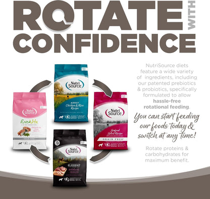 NutriSource Dry Dog Food for Seniors, Chicken and Rice, 4LB