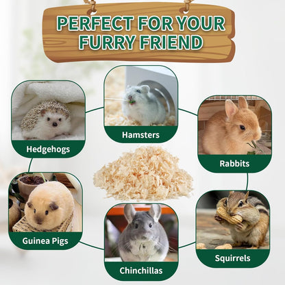 18oz Natural Aspen Wood Pet Bedding – Low Dust, Odor Control & Ultra Absorbent Shavings for Hamsters, Parrots, Guinea Pigs & Small Animals