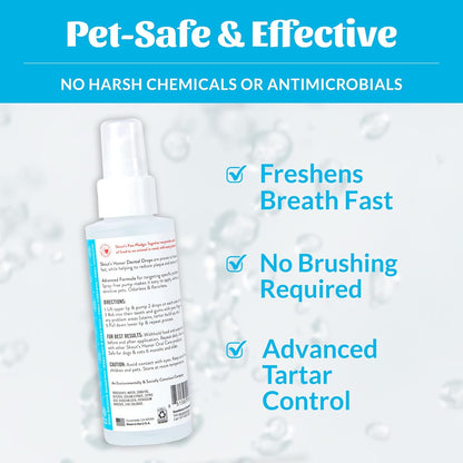 SKOUT'S HONOR Advanced Dental Drops - Fights Plaque and Tartar, Freshens Breath Fast, No Brushing Required, 4oz, 2-Pack