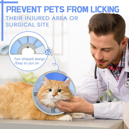 Cat Cone Collar Soft, Cat Recovery Collar for Large Medium Small Cats Kittens, Kitten Cone Alternative After Surgery