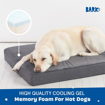 Barkbox Orthopedic Dog Bed with Memory Foam, Premium Comfort for Dogs and Puppies, Dog Bed for Joint Relief and Restful Sleep, Durable and Easy to Clean - Grey, XL