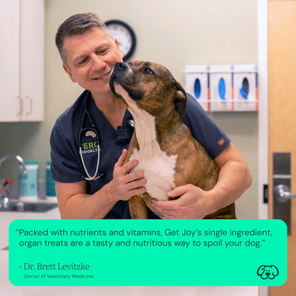 Get Joy Freeze Dried Superfood 100% Beef Heart, Kidney, Liver Dog Treats Variety Pack, 4 Ounce (Pack of 3), Single Ingredient Organ Meat, High Protein, Grain Free, Gluten Free, Made in USA