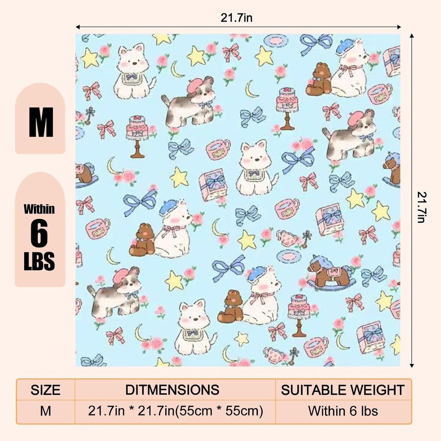 21.7" Cat Grooming Wrap Cat Wrap for Cutting Nails Cat Restraint for Nail Clipping Cat Swaddle Wrap Cat Burrito Wrap M(Within 6lbs) Anti-Scratch Anti-Escape Multifunctional Pet Tool