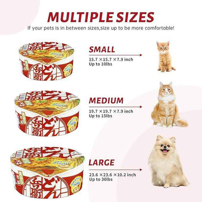 寵幸 Ramen Noodle Dog & Cat Bed,Keep Warm and Super Soft Creative Pet Nest for Indoor Cats,Removable Washable Cushion for Small Medium Large Dogs and Cats