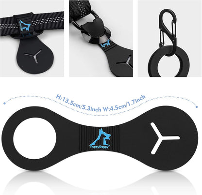 PuppyDoggy Dog Poop Bag Holder for Leash Waste Bag Carrier Dog Poop Bag Dispenser for Walking Running Bicycle Accessory 4 pieces (Pink)