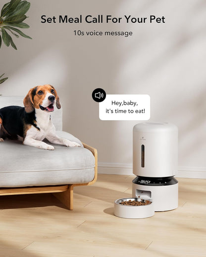 PETLIBRO Automatic Cat Feeder, Automatic Dog Feeder with Freshness Preservation, 5L Timed Cat Feeders for Dry Food, Up to 6 Meals Per Day, Granary Pet Feeder for Cats/Dogs