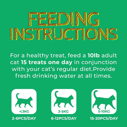 Just Try 13.4 OZ Crunchy Cat Treats Catnip Treats for Cats with Digestive Support, Natural Ingredients Kitten Treats with Real Salmon, Healthy Feline Snacks Training Biscuits Dental Care