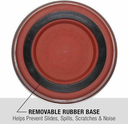 Loving Pets Bella Dog Bowls- Stainless Steel Dog & Cat Bowls - Spill Proof Dog Food Bowl, Cat Bowl, Puppy Essentials & Pet Supplies Great for Home & Travel (X-Large 65-100lbs, Merlot)